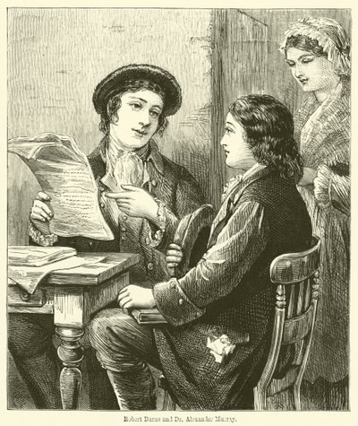 Robert Burns og Dr. Alexander Murray (gravering) af English School