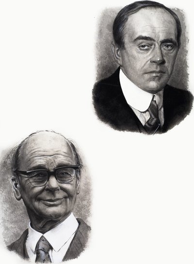 Robert Falcon Scott og Peter Scott af English School