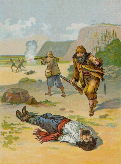 Robinson Crusoe løslader den fangede af English School