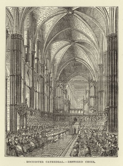 Rochester Cathedral, restaureret kor af English School