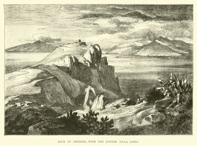 Tiberiusklippen med Jupiter-villaen, Capri af English School