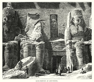 Klippetempler ved Abousimbel (gravering) af English School
