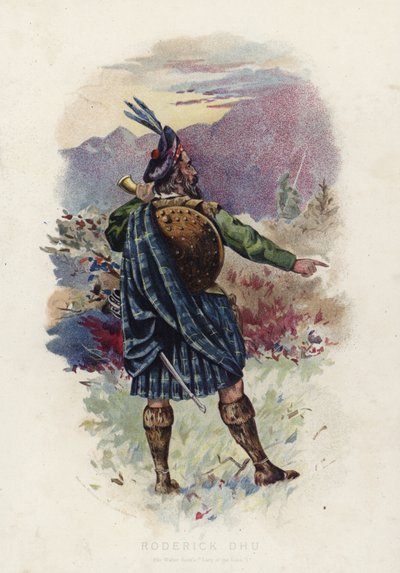 Roderick Dhu, fra Sir Walter Scotts Lady of the Lake af English School