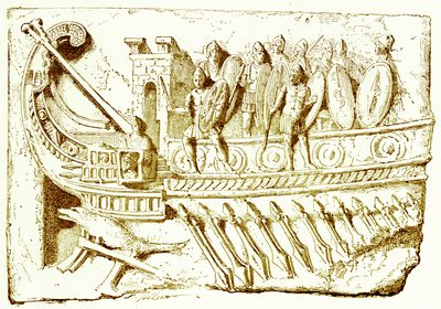 Romersk kabys, illustration fra History of Rome af Victor Duruy, udgivet 1884 (digitalt forbedret billede) af English School