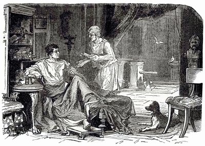Romersk undersøgelse, illustration fra Cassells Illustrated Universal History af Edward Ollier, udgivet 1890 (digitalt forbedret billede) af English School