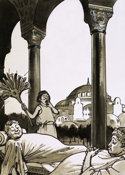 Römer ruhen sich in Konstantinopel aus von English School