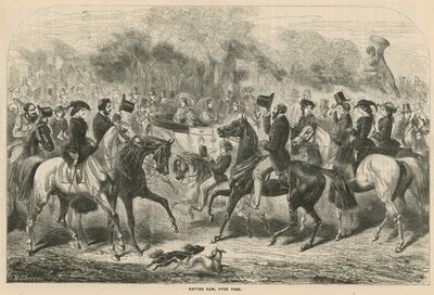 Rotten Row, Hyde Park, London af English School