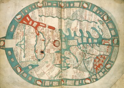 Royal 14 C IX ff.1v-2 Stort verdenskort, fra 