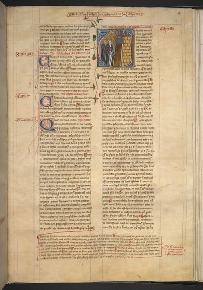 Kongelig 6 E VI, f. 232, Capella (kapel), ca. 1360-75 (vellum) af English School