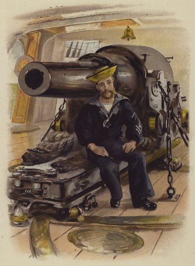 Royal Naval Artillery frivillig (farvelitografi) af English School