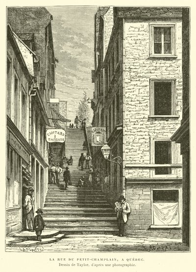 Rue du Petit-Champlain, Quebec City, Canada af English School