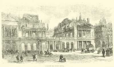 Ruinerne af Palais Royal, maj 1871 af English School