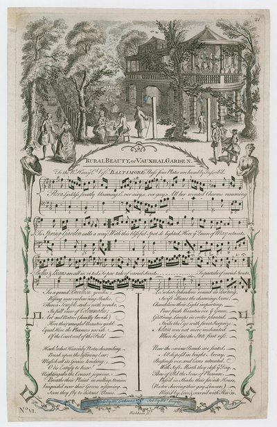 Rural Beauty eller Vauxhall Garden af English School