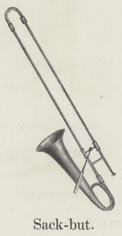 Sackbut (gravering) af English School