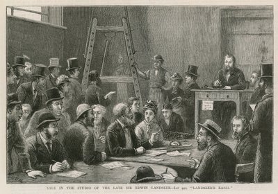 Verkauf im Atelier des verstorbenen Sir Edwin Landseer von English School