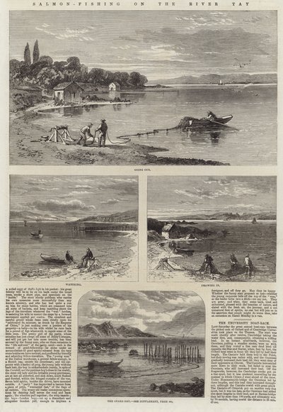 Laksefiskeri ved floden Tay af English School