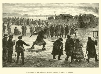 Samoyedes of Khabarova (Yugar Strait) playing at games  af English School