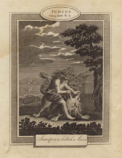 Samson dræber en løve af English School