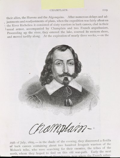 Samuel de Champlain (ca. 1567-1635) illustration fra bind IV af 