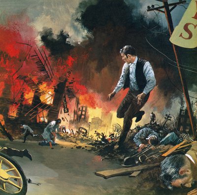 San Francisco jordskælv den 18. april 1906 af English School