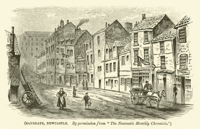 Sandgate, Newcastle (kobberstik) af English School