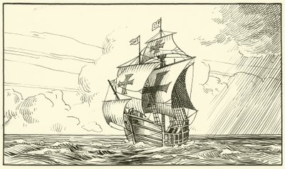 Santa Maria (blæk på papir) af English School