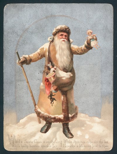 Julemanden i skyerne, julekort af English School