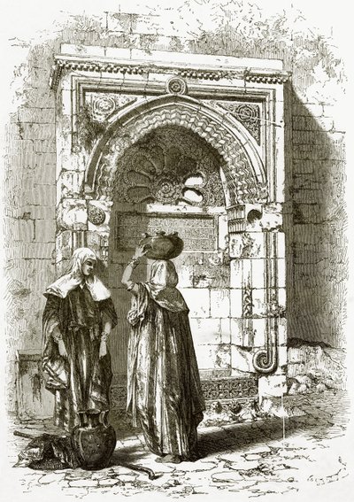 Saracenisk springvand, nær rådhuset, Jerusalem af English School