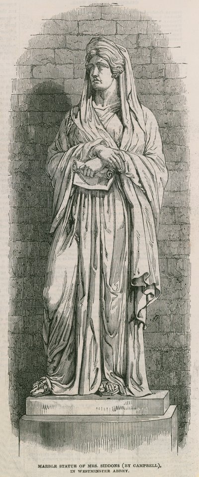 Sarah Siddons monument i Westminster Abbey af English School