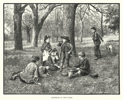 Lørdag i parken (gravering) af English School