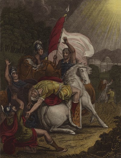 Sauls omvendelse (farve litho) af English School