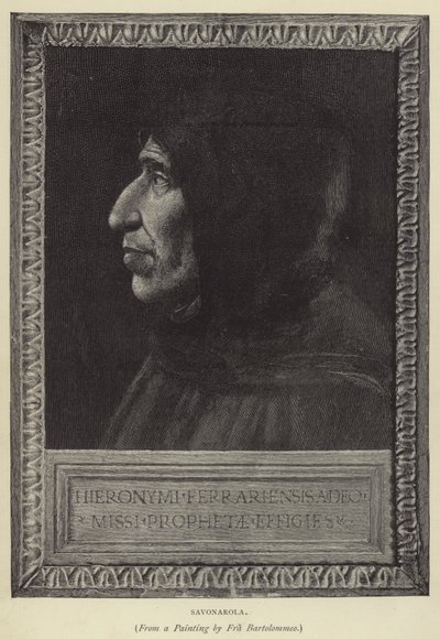 Savonarola (gravering) af English School