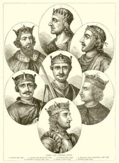 Saxon og Norman Kings af English School