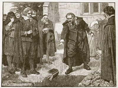 Scene ved begravelsen af Chillingworth, illustration fra Cassells Illustrated History of England (sepiafoto) af English School