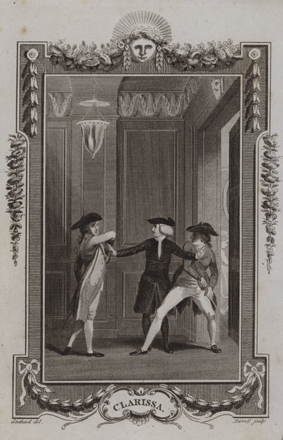 Scene fra Clarissa af Samuel Richardson af English School