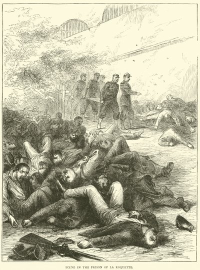 Scene i fængslet i La Roquette, 1871 af English School