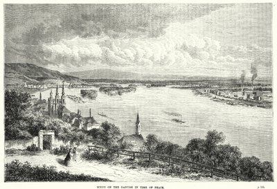 Scene på Donau i fredstid (gravering) af English School