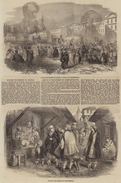 Scener i Konstantinopel (gravering) af English School