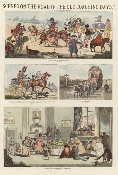 Scener på vejen i de gamle Trænerdage af English School
