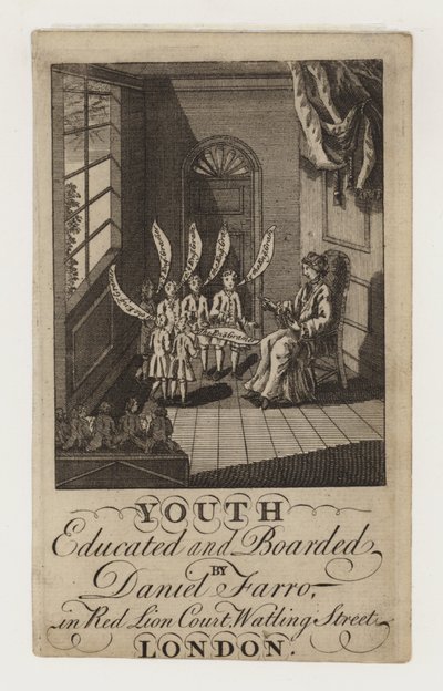 Skole, Daniel Farro, fagkort af English School