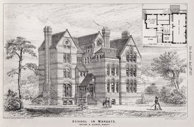 Skole i Margate (gravering) af English School