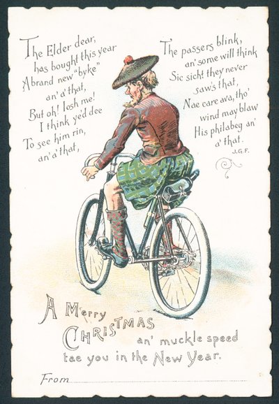 Skotsk julekort af English School