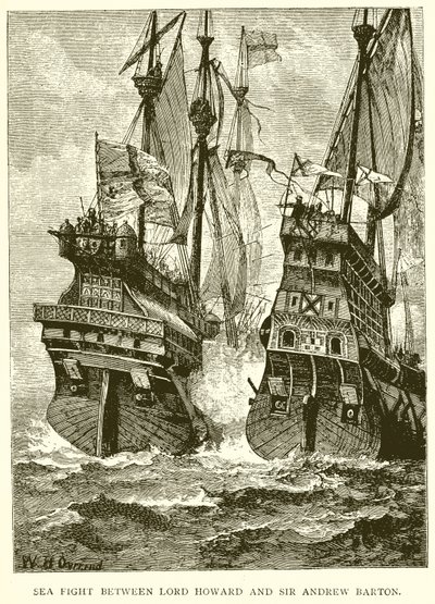 Søkamp mellem Lord Howard og Sir Andrew Barton af English School