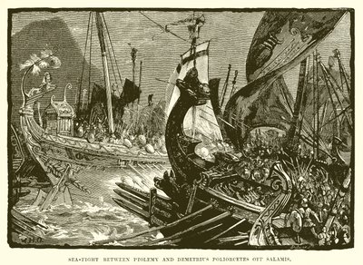 Søkamp mellem Ptolemæus og Demetrius Poliorcetes ud for Salamis af English School