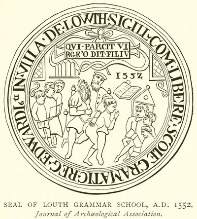 Segl fra Louth Grammar School, A.D. 1552 af English School