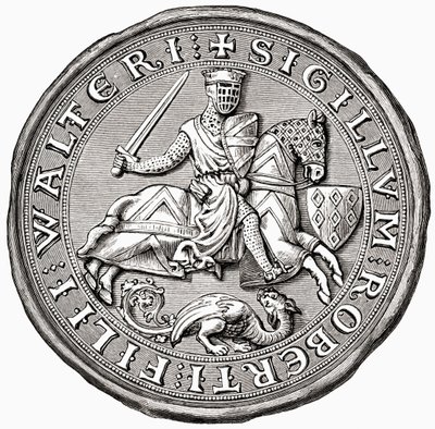 Seal of Robert Fitzwalter, fra A Short History of the English People af J. R. Green, udgivet 1893 af English School