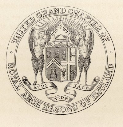 Segl for United Grand Chapter of Royal Arch Masons of England, 1817, fra 