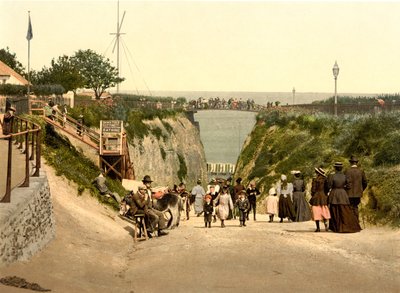 Havudsigt (håndfarvet foto) af English School