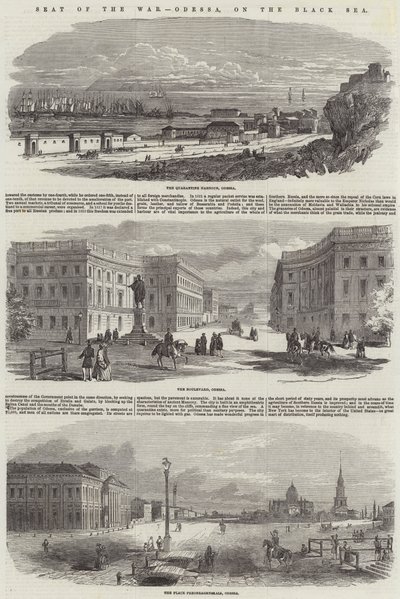 Krigens sæde, Odessa, ved Sortehavet (gravering) af English School