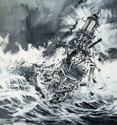 Sentinels of the Ocean (ødelæggelse af Pharos Fyrtårn) af English School